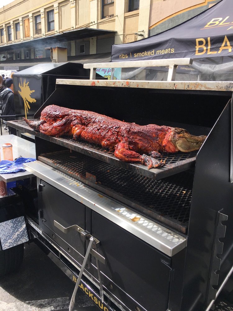 whole smoked alligator from