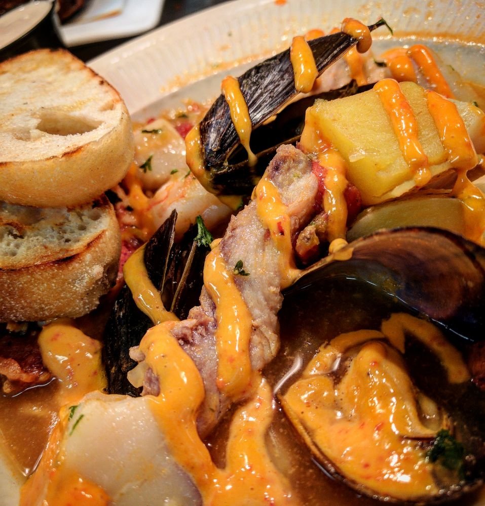 Bouillabaisse Seafood Soup with Mussels, Shrimp