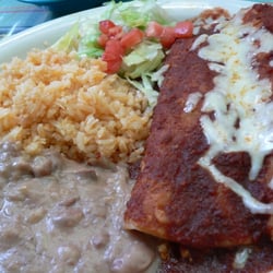 Las Manitas Avenue Cafe - Austin, TX, United States. Enchiladas rojos: complete with ancho sauce.