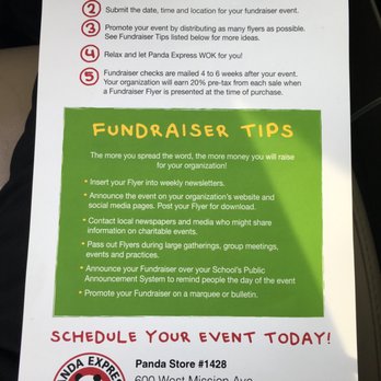 panda express 20 photos 57 reviews chinese 600 w mission ave panda express dine and donate flyers