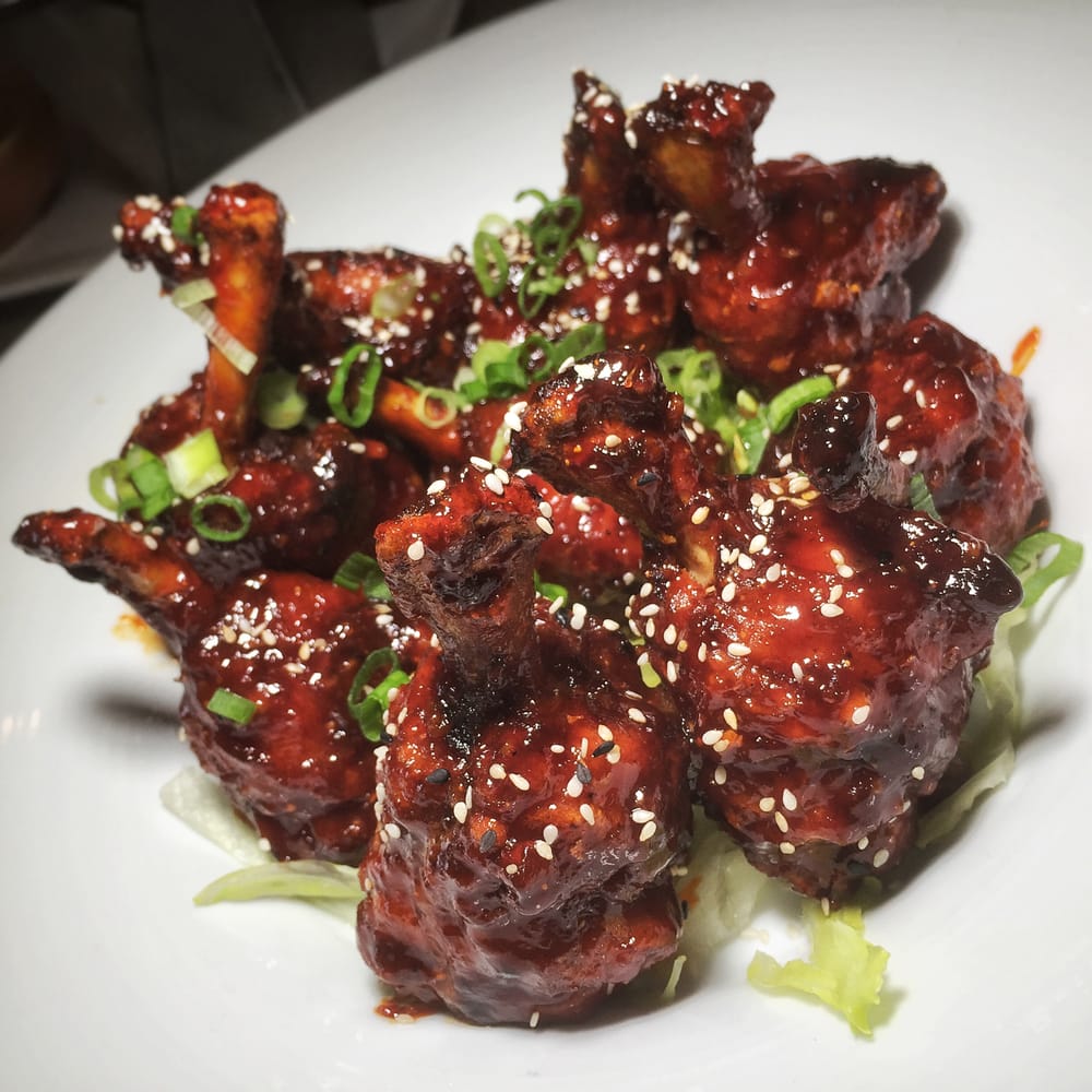 Lollipops Frenched Chicken Wings w/ Spicy Korean Sauce. Yelp