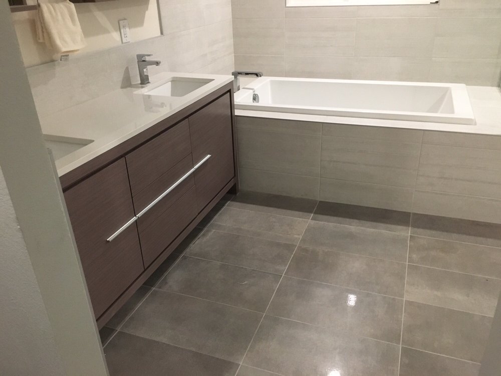 Reside Ash Semi Polished On Floor Yelp Photo Of Arizona Tile Ontario Ca United States Reside Ash Semi