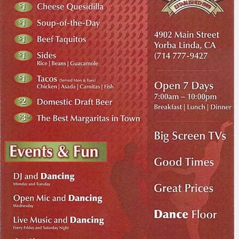 Main Street Restaurant Yorba Linda Menu Main Street Restaurant Yorba Linda Menu