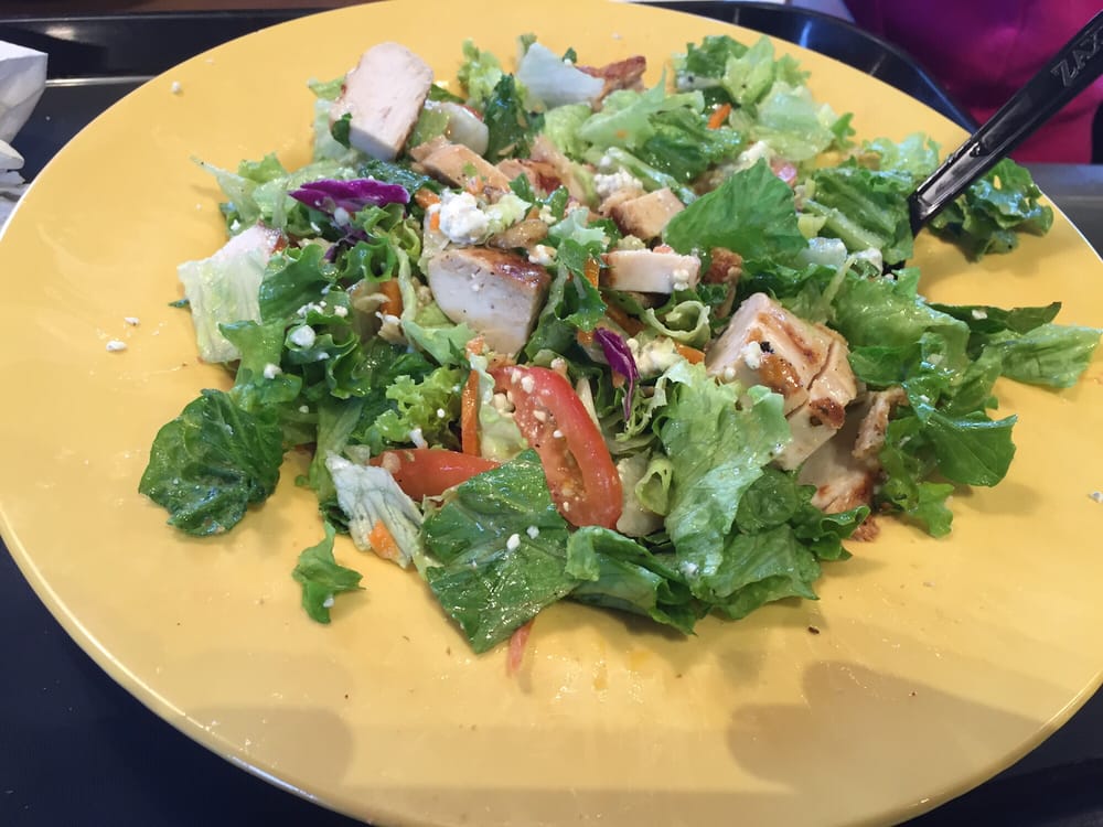 The Blue "Zalad" the only way it should be eaten blackened chicken