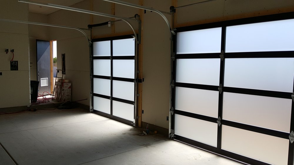 Amarr Entrematic Vista Doors Black Anodized Frame With Frosted Photo Of Phillips Garage Doors Buckeye Az United States Amarr Entrematic Vista