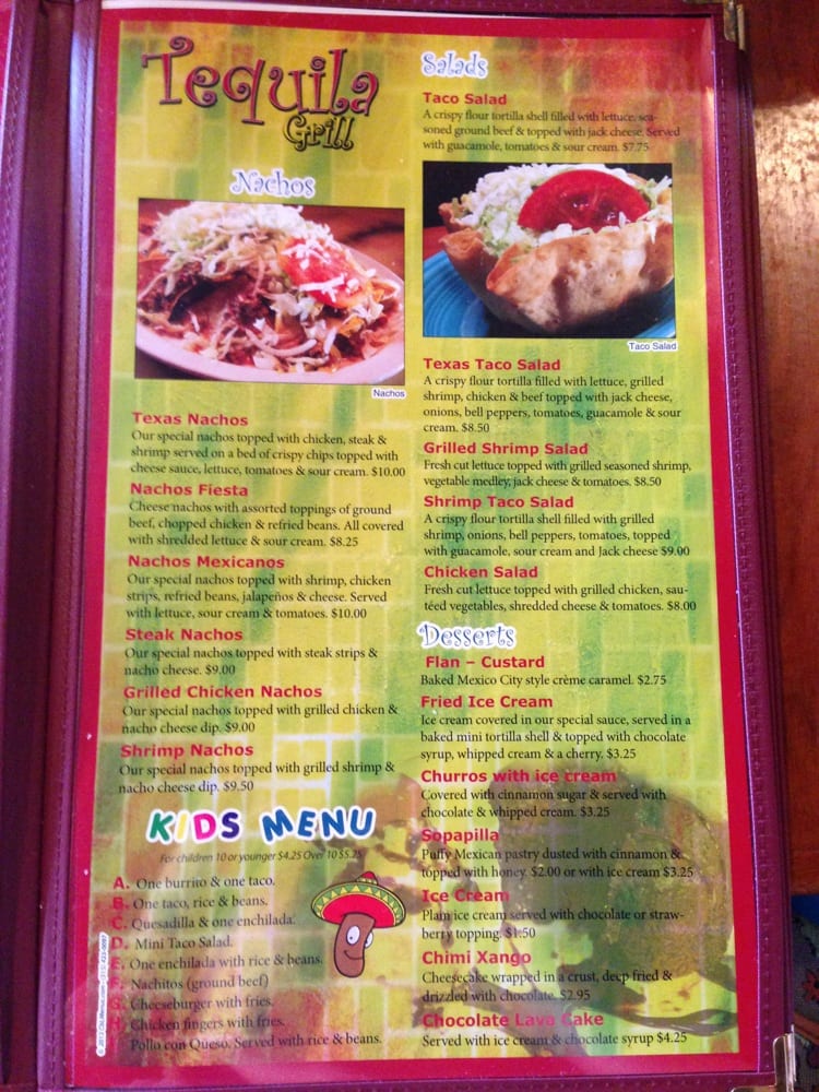 Online Menu of Tequila Grill Restaurant, Ottumwa, Iowa, 52501 Zmenu