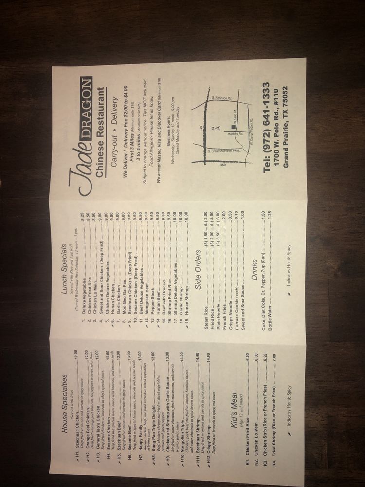 Jade Dragon Chinese Restaurant
