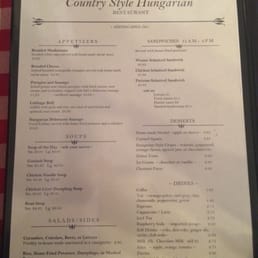 Image for country style hungarian menu