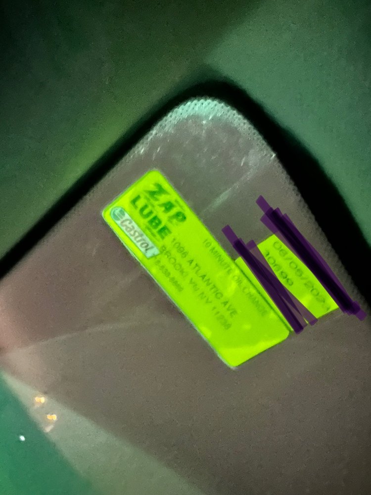 Zap Lube Oil Change
