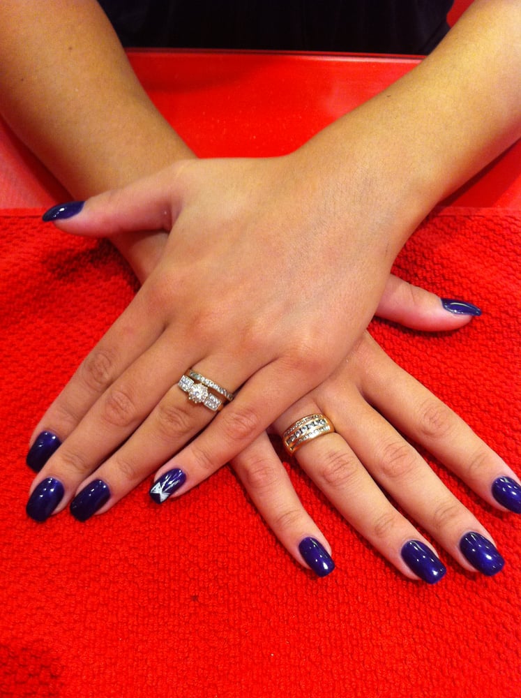 8 Ongle Gel Violet Decor Papillon Nail Art French Manucure