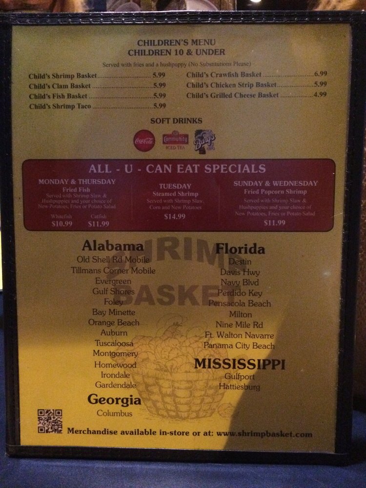 Shrimp basket coupons