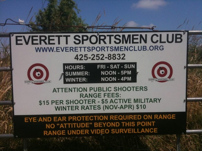 Everett Sportsmen Club Gun/Rifle Ranges 4518 38th St SE, Everett