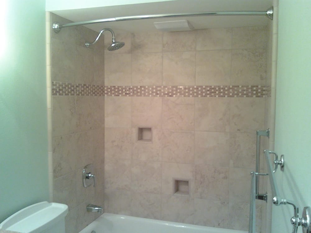 Ceramic tile shower with basketweave border - Yelp Ceramic tile shower with basketweave border - Yelp