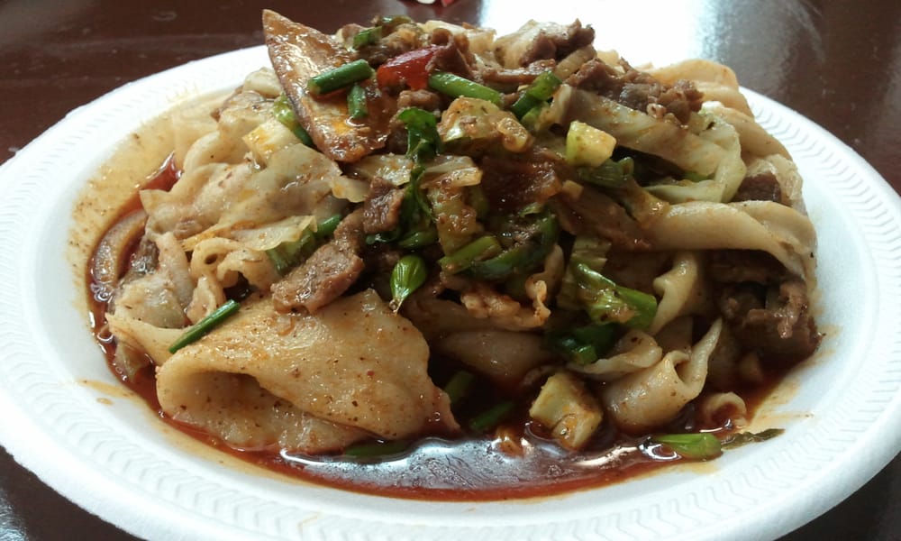 Greasy but delicious spicy cumin lamb noodles! Yelp
