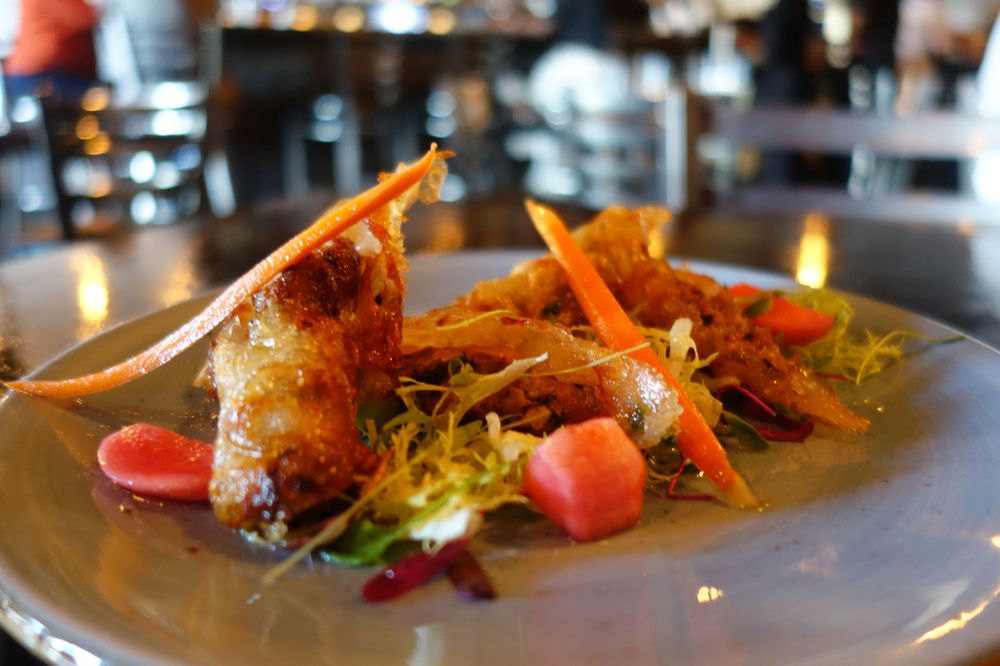 Photo of The Black Sheep - Las Vegas, NV, United States. Vietnamese Imperial Rolls – Duroc Pork, Shrimp, Carrots, Ninja Daikon, Yellow Frisee, Garlic Citrus Vinaigrette @endoedibles on Instagram