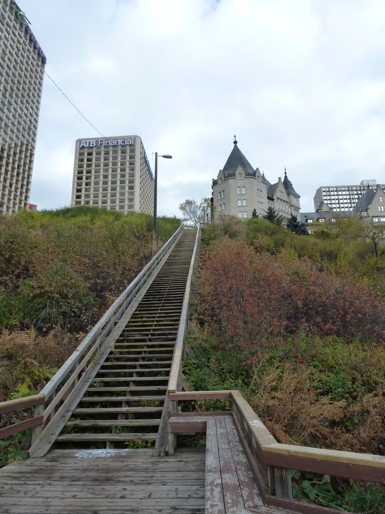 River Valley Stairs By the Hotel Macdonald Active Life Edmonton, AB