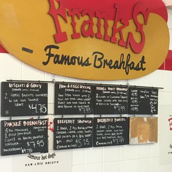 Franks Famous Hot Dogs Menu Franks Famous Hot Dogs Menu