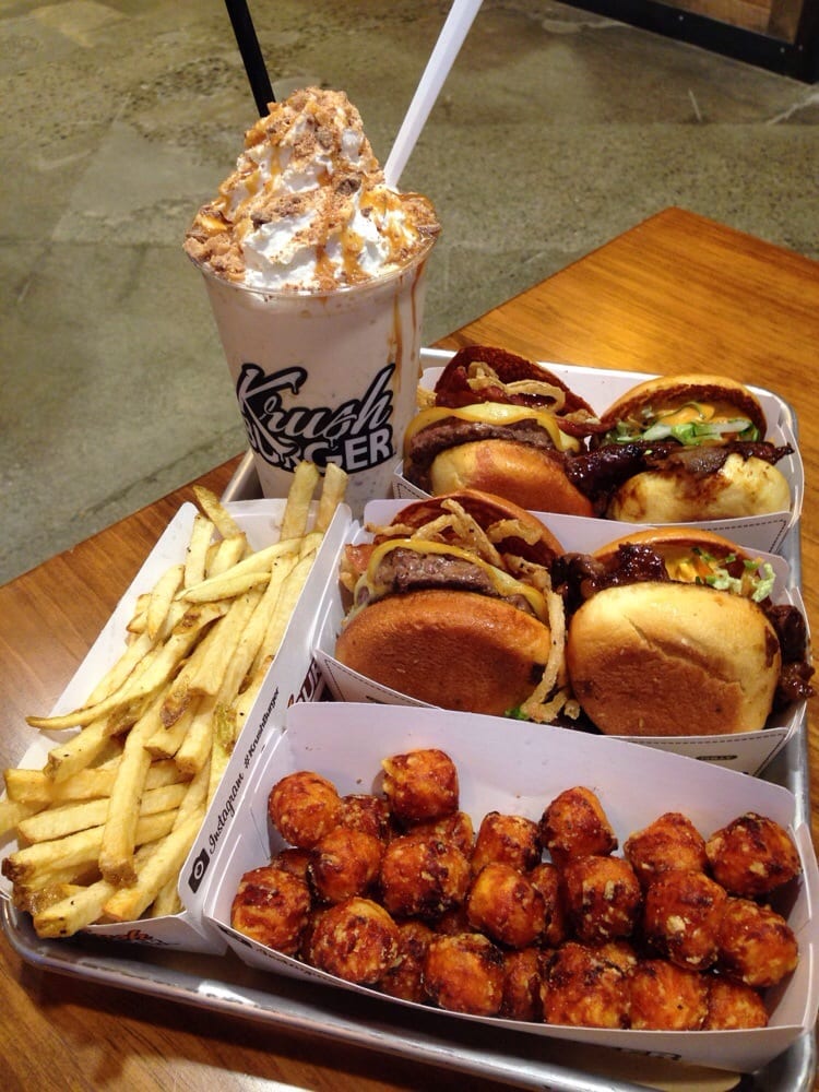 burger fries and milkshake
