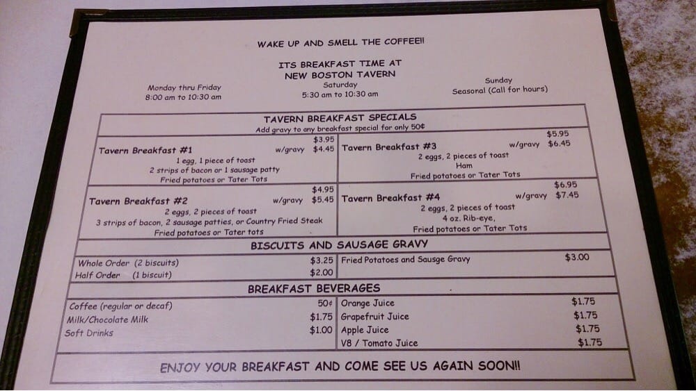 New Boston Tavern Bars 11884 N State Rd 545, Evanston, IN