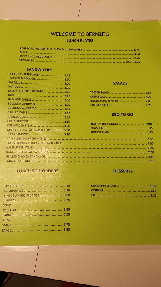 Bernie's Bar-B-Que