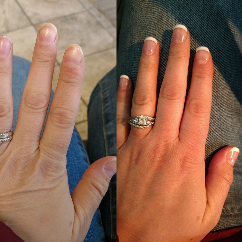 Before And After With The Shellac Manicure Yelp Photo Of Mai Nail Spa Council Bluffs Ia United States Before And