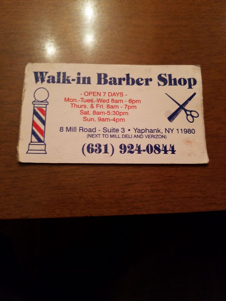 WalkIn Barbers 8 Mill Rd, Yaphank, NY Phone Number Yelp