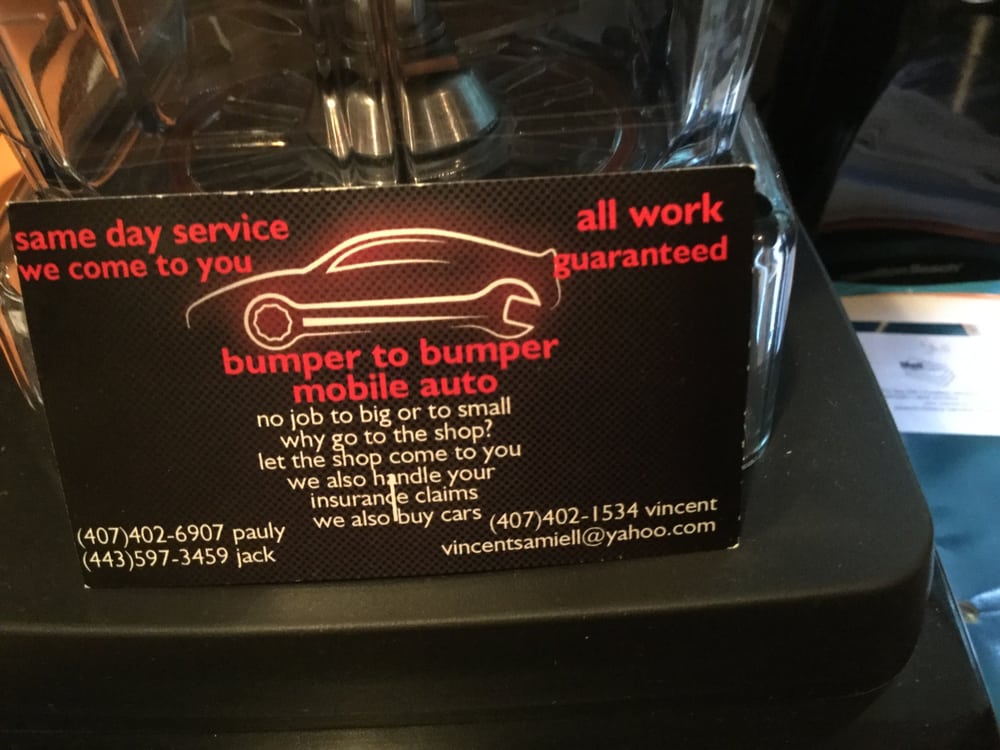 Bumper To Bumper Mobile Auto Mobile Dent Repair Sanford, FL Phone