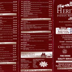 Reviews For Heritage Indian Restaurant Heidelberg Reviews For Heritage Indian Restaurant Heidelberg