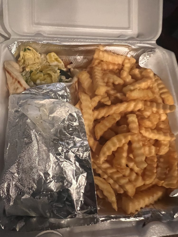 The green falafel and kabab The green falafel and kabab