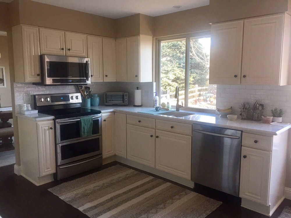 Cabinet Painting Sherwin Williams Welcome White Yelp 2 Photos For Vacant Interiors Inc