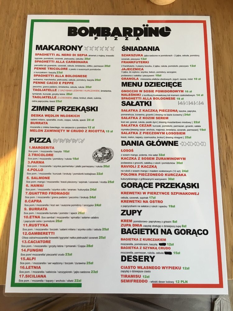 Bombardino Italian ul. Gęsia 5, Lublin, Poland Restaurant Reviews