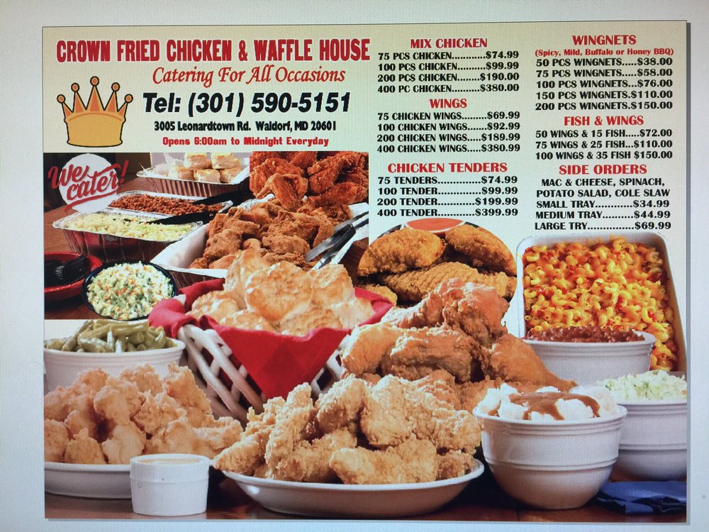 Online Menu of Crown Fried Chicken & Waffle House Restaurant, Waldorf