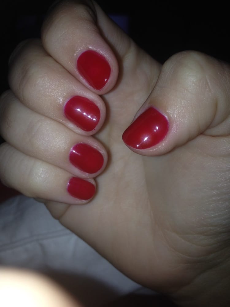 Red Shellac Matches Opi Le I Have Horribly Thin Nails And Photo Of Perfect Design Nail Salon San Jose Ca United States Red