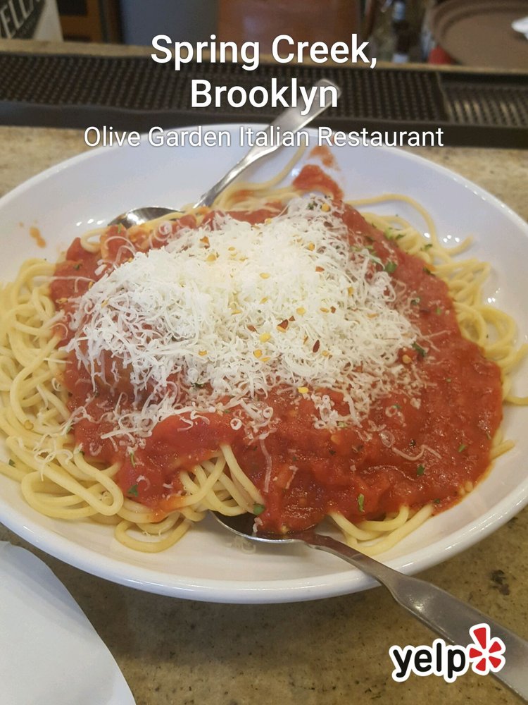 Spaghetti Marinara With En Meat Yelp Photo Of Olive Garden Italian Restaurant Brooklyn Ny United States Spaghetti Marinara
