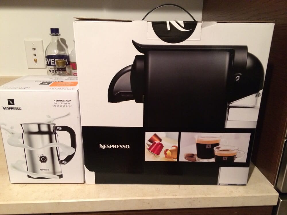 My nespresso maker and milk frother Love it! Yelp -> Nespresso Yelp My nespresso maker and milk frother Love it! Yelp -> Nespresso Yelp