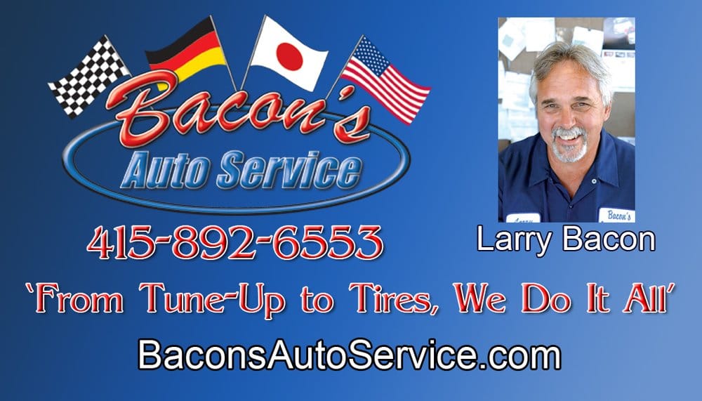 Bacon’s Auto Service CLOSED Auto Repair 7401 Redwood Blvd, Novato