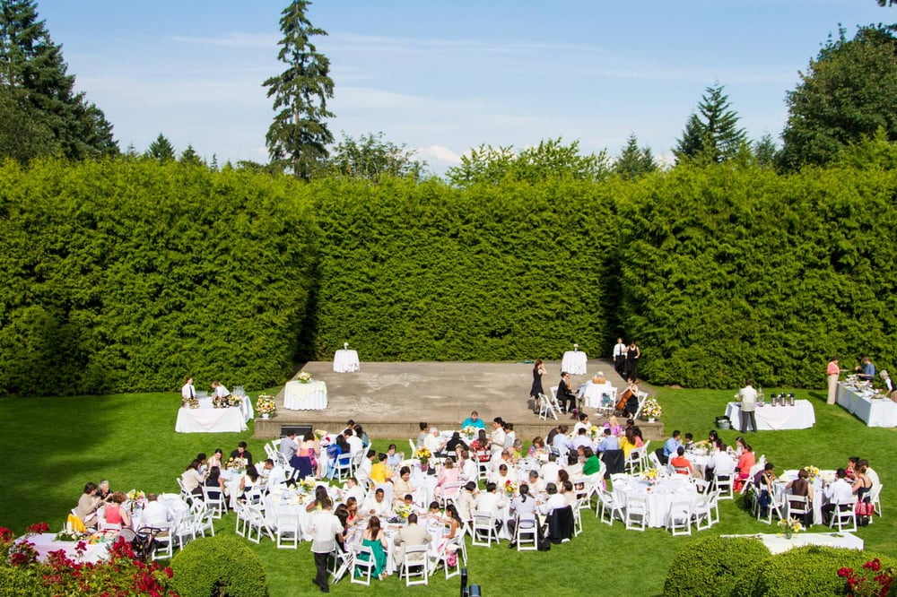 Wedding Reception Event At The Rose Garden Amphitheater Yelp Photo Of Voila Catering Portland Or United States Wedding Reception Event At