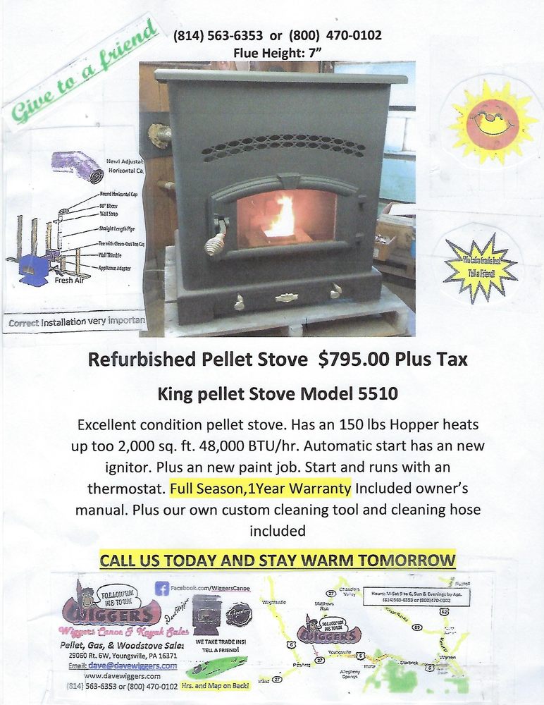 Wiggers Canoe Kayak Pellet Gas & Wood Stove Sales & Service