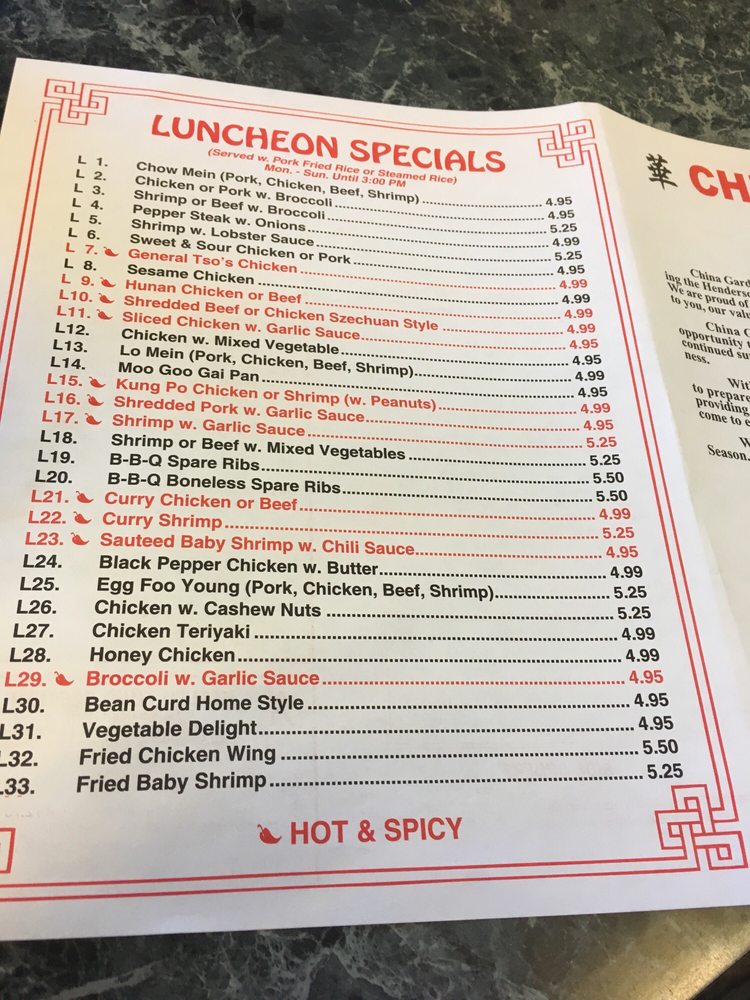 China Garden Chinese 825 Spartanburg Hwy, Hendersonville, NC