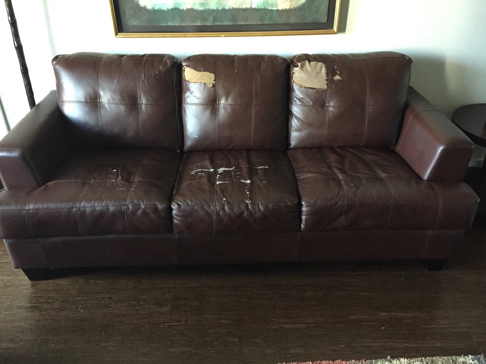 Ling On Bonded Leather Sofa That I Purchased From Simply
