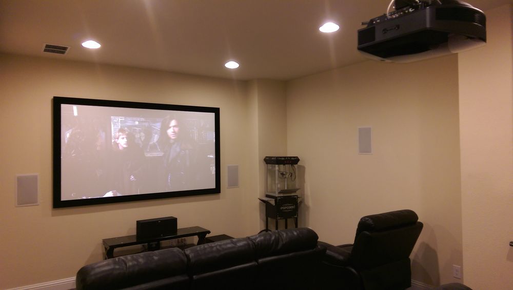 Dedicated Media Room With 92 Screen Sony 1080p Projector Full 7 1 Photo Of Pure Media Systems Plano Tx United States Dedicated Room