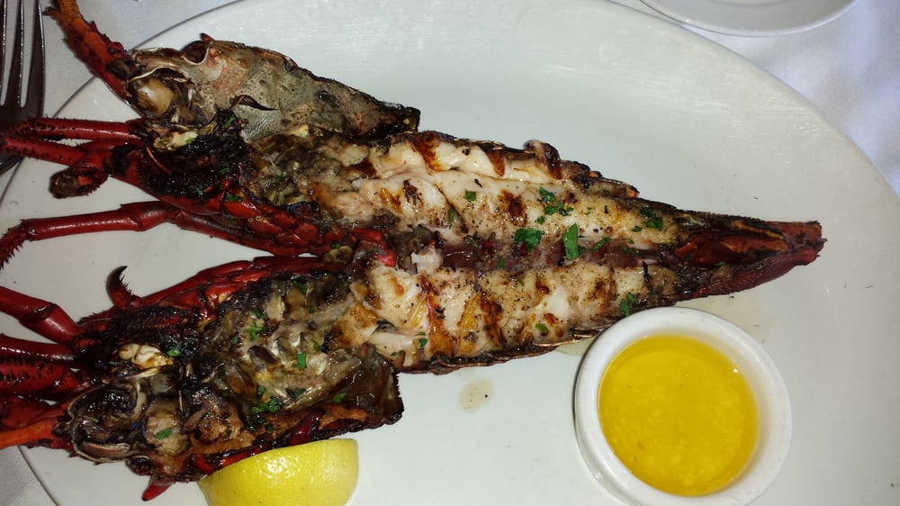 Grilled California Spiny Lobster (made with fresh herbs and a garlic