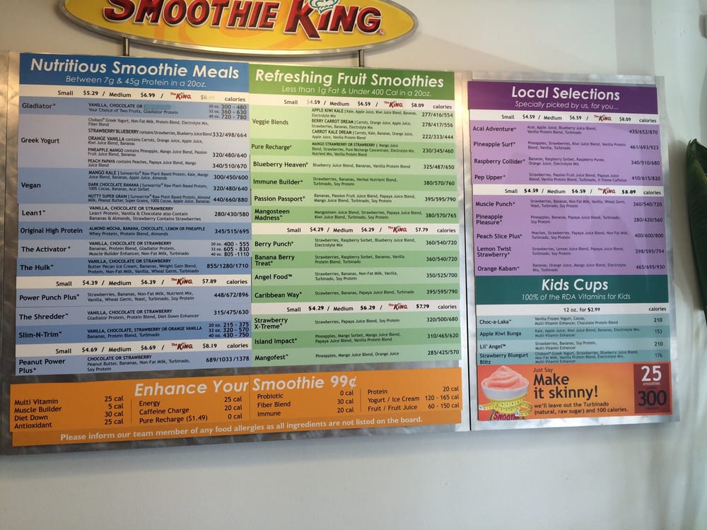 Smoothie King Juice Bars & Smoothies 2020 W Brandon Blvd, Brandon