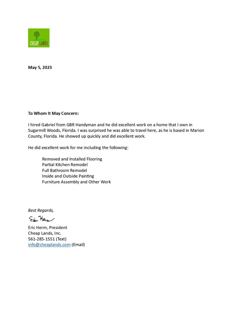 image of business GBR Handyman