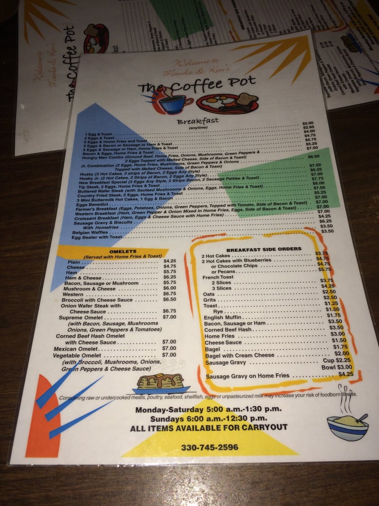 Cool, retro menu. Yelp