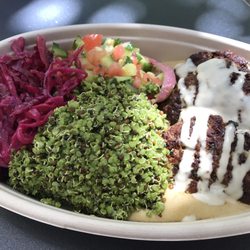 Foto zu Sababa - San Francisco, CA, Vereinigte Staaten. Kafta beef bowl with 3 salads