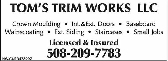 toms trimworks contractors 46 nicks rock rd plymouth ma trim works