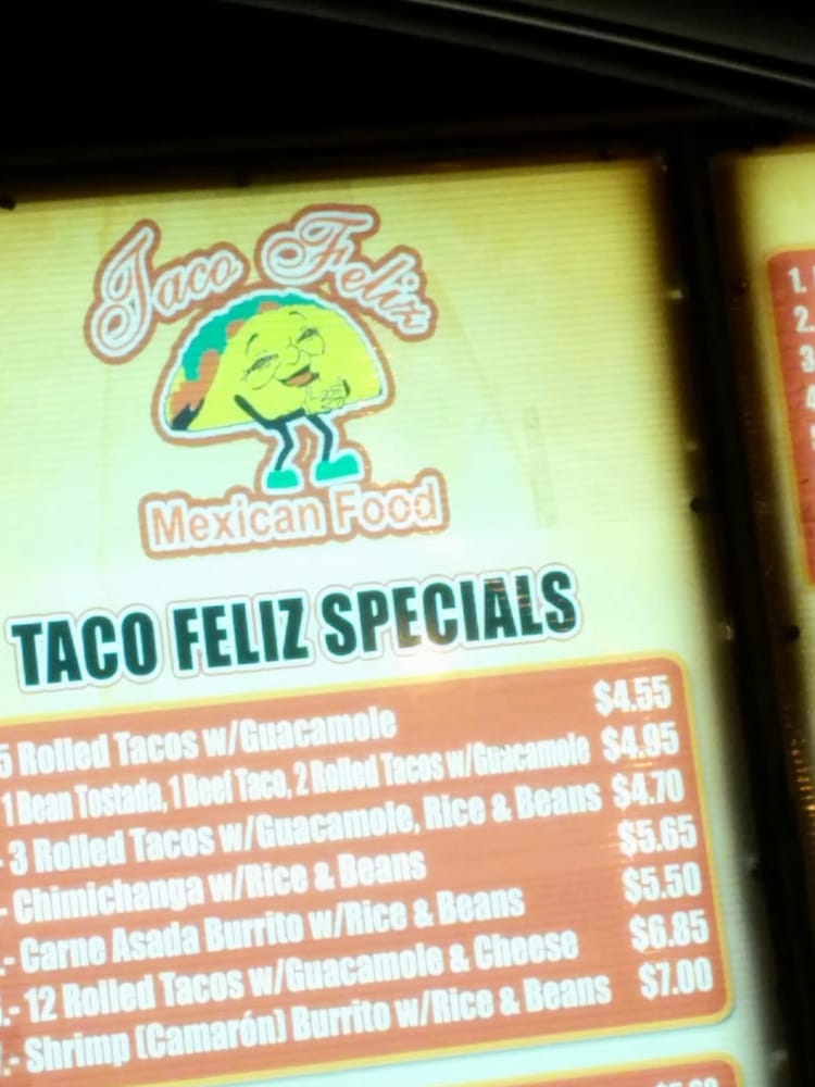 El Taco Feliz 13 Reviews Mexican 4233 S 7th St, Phoenix, AZ