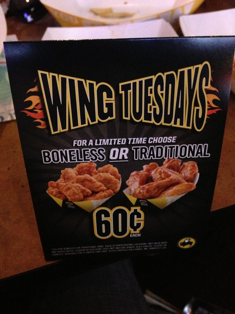 Tuesday is both bone and boneless wings for a limited time Yelp