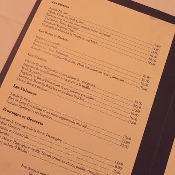 Restaurant Chez Papa Nice Menu Restaurant Chez Papa Nice Menu